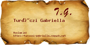 Turóczi Gabriella névjegykártya